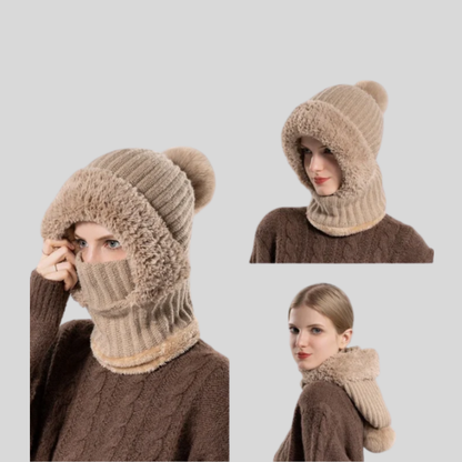 Peluş Astarlı 3’ü 1 Arada Kışlık Başlık